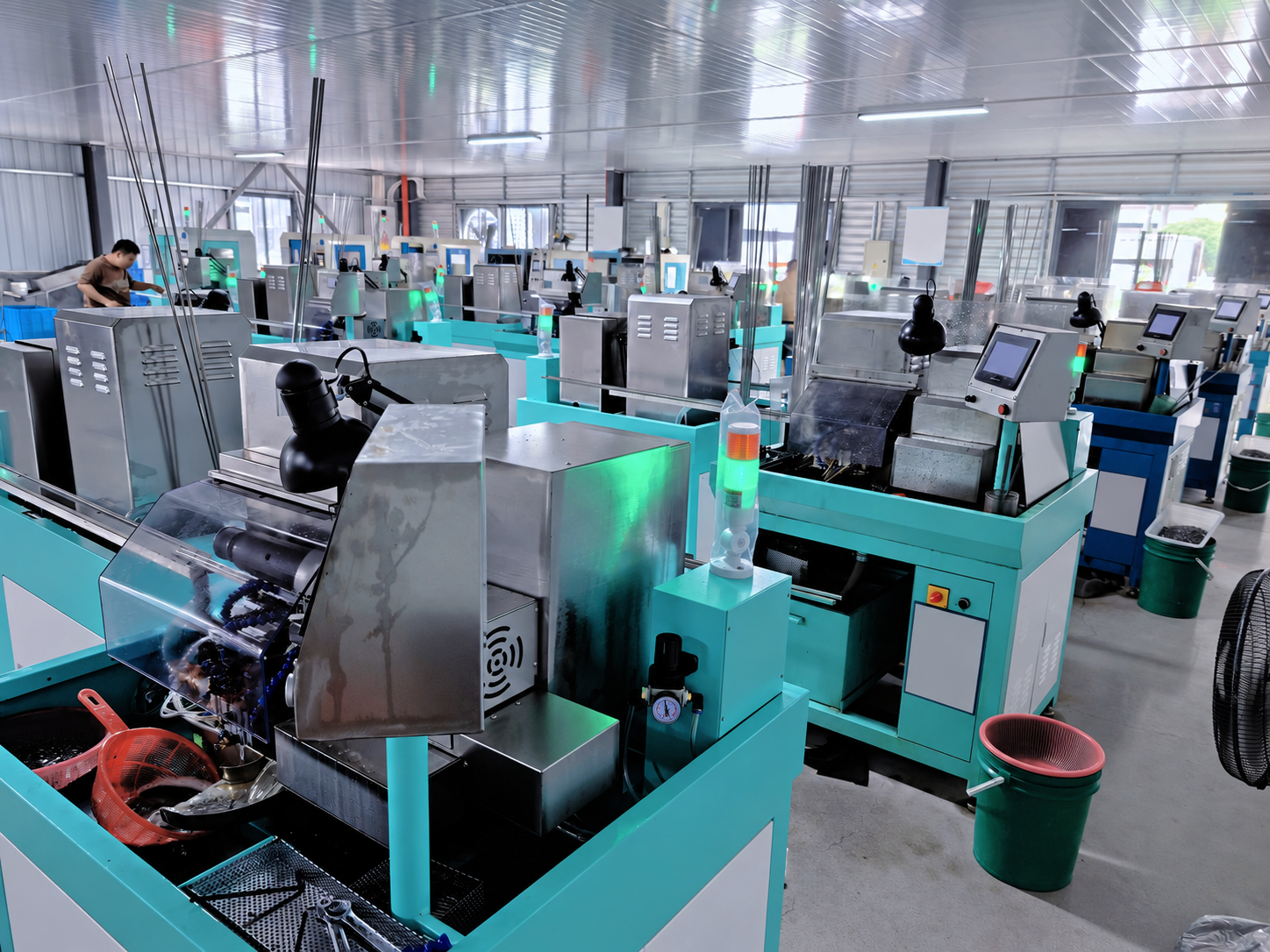 Close view of workshop machinery