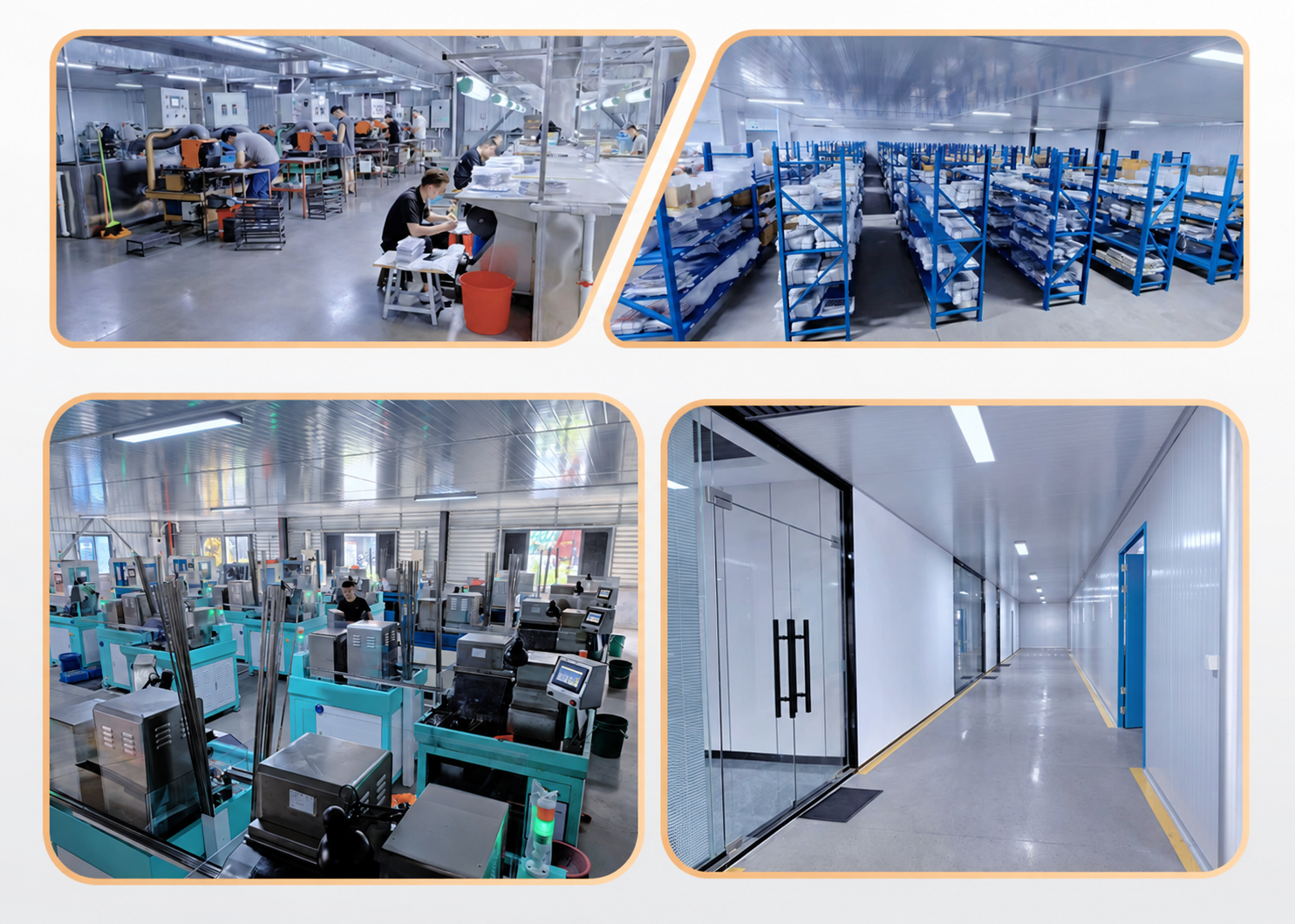 Factory assembly, storage, machine workshop and office corridor