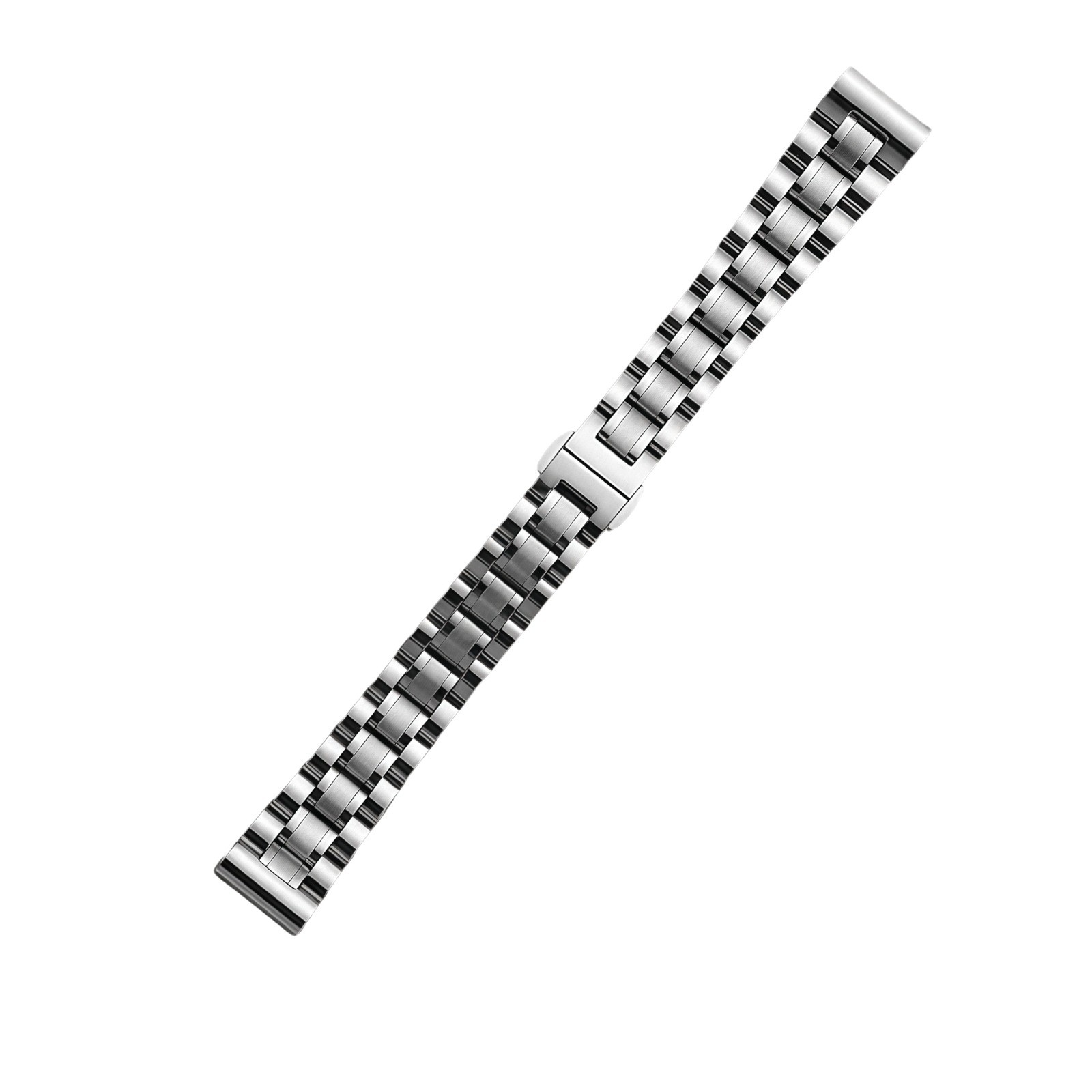 Traditional stainless steel bracelet on a white background